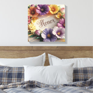 Luxuriöse 3D-Grußkarte mit floralem Design Leinwanddruck