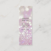 Luxuriöse Abschluss Glitzer Foto Name Card Mini Visitenkarte (Rückseite)