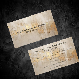 Luxuriöse Abstrakt Ivory Gold Glitterie Beruflich Visitenkarte