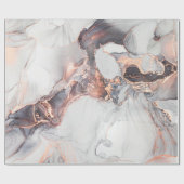 Luxuriöse abstrakte Flüssigkunstmalerei in Alkohol Geschenkpapier (Flach)