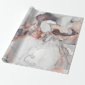 Luxuriöse abstrakte Flüssigkunstmalerei in Alkohol Geschenkpapier (Ungerollt)