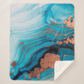 Luxuriöse abstrakte Flüssigkunstmalerei in Alkohol Sherpadecke (Vorderseite)