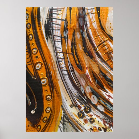 Luxuriöse abstrakte Musterkunst Luxus abstrakte Ku Poster (Vorne)