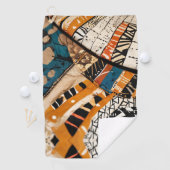 Luxuriöse afrikanische Karibik Erbe Multicolor Golfhandtuch (Insitu)
