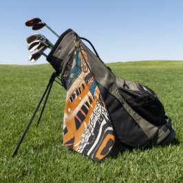 Luxuriöse afrikanische Karibik Erbe Multicolor Golfhandtuch