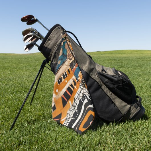 Luxuriöse afrikanische Karibik Erbe Multicolor Golfhandtuch (Gras)