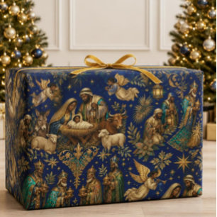Luxuriöse afroamerikanische Weihnachtsgeschichte i Geschenkpapier