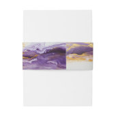 Luxuriöse Amethyst Lila & Gold Hochzeit Einladungsbanderole (Rückseitenbeispiel)