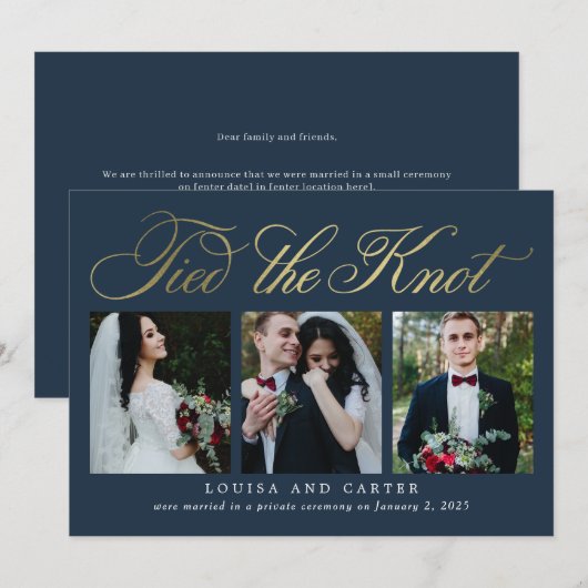 Luxuriöse Ankündigung von SkriptWedding (Vorne/Hinten)