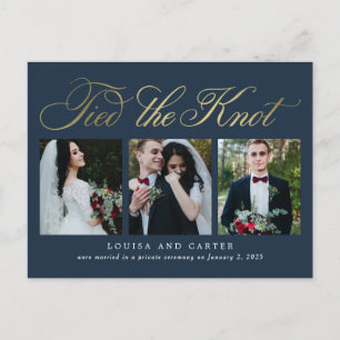 Luxuriöse Ankündigung von SkriptWedding Postkarte