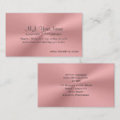 luxuriöse Anwaltsanwältin in rosa Chrom-Look, Slog Visitenkarte (Vorne/Hinten)