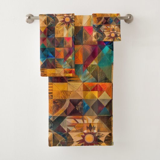 Luxuriöse Aquamarine "Ererbte Kunst" Plush Bath To Badhandtuch Set (Insitu)