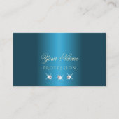 Luxuriöse Aquamarine Gold Beige Sparkling Diamonds Visitenkarte (Vorderseite)
