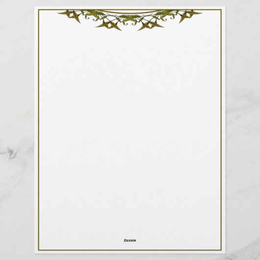 Luxuriöse Aquarell-Blätter Briefbogen (Rückseite)