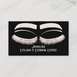 Luxuriöse Aquarellucht & Brow Beauty, rosa Weiß Visitenkarte