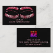 Luxuriöse Aquarellucht & Brow Beauty, Rot Rosa Visitenkarte (Vorne/Hinten)