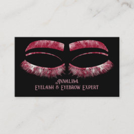 Luxuriöse Aquarellucht & Brow Beauty, Rot Rosa Visitenkarte