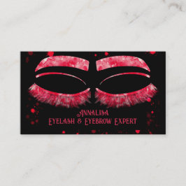 Luxuriöse Aquarelluhr & Brow Beauty, Hot Pink Visitenkarte