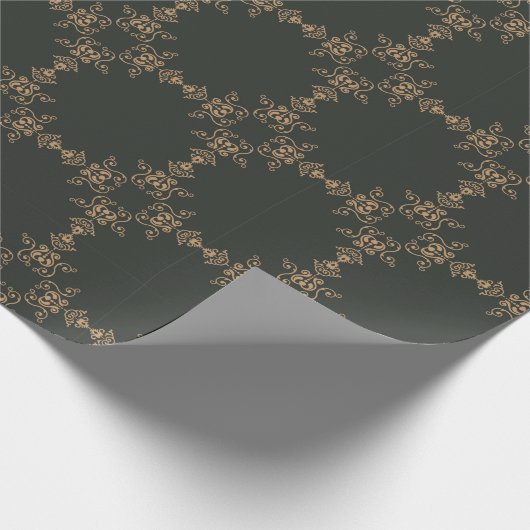 Luxuriöse Arabesque Gold Wrapping Paper Geschenkpapier (Ecke)