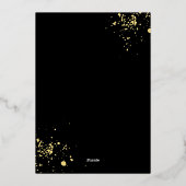 Luxuriöse arabische Hochzeitsmuslime Schwarz und G Folieneinladung (Rückseite)