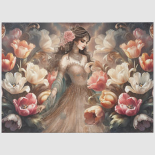 Luxuriöse ätherische Beauty & Baroque Style Floral Seidenpapier