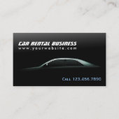 Luxuriöse Auto Kontur Mietwagen/Miete Visitenkarte (Vorderseite)