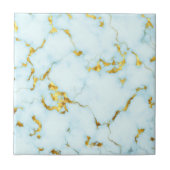 Luxuriöse Azure Gilded Pottery Keramik Art Fliese (Vorderseite)