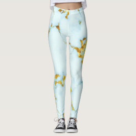 Luxuriöse Azure Gilded Pottery Keramik Art Leggings