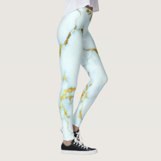 Luxuriöse Azure Gilded Pottery Keramik Art Leggings