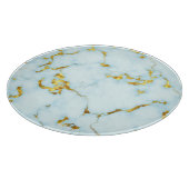 Luxuriöse Azure Gilded Pottery Keramik Art Schneidebrett (Ecke)