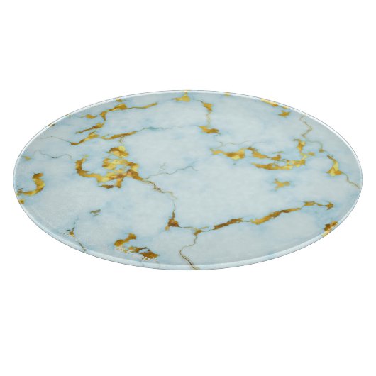 Luxuriöse Azure Gilded Pottery Keramik Art Schneidebrett (Ecke)