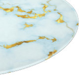 Luxuriöse Azure Gilded Pottery Keramik Art Schneidebrett (Ecke)