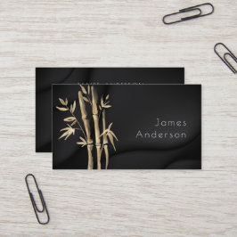 Luxuriöse Bamboo Black Gold Business Card Visitenkarte
