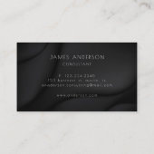 Luxuriöse Bamboo Black Gold Business Card Visitenkarte (Rückseite)