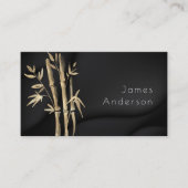 Luxuriöse Bamboo Black Gold Business Card Visitenkarte (Vorderseite)