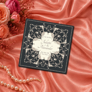 Luxuriöse Barock-Hochzeitseinladungskarte zur Vora Einladung