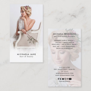 Luxuriöse Beauty & Hair Stylist Branding Visitenkarte