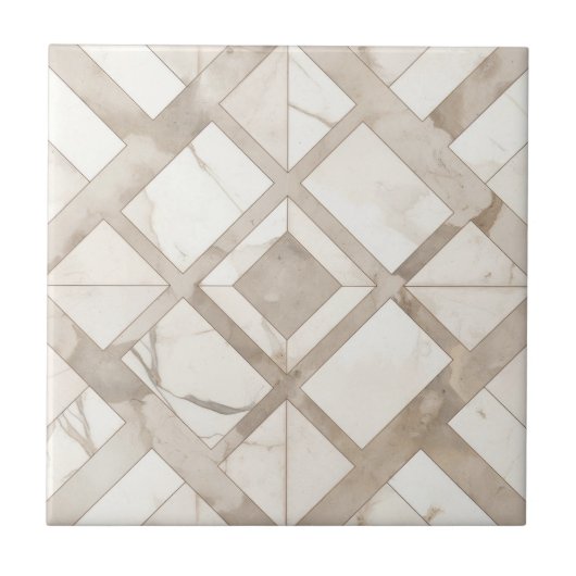 Luxuriöse Beige Diamond Marble Tile Fliese (Vorderseite)
