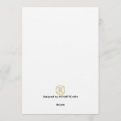 Luxuriöse Beige & Gold Hochzeits-Dankeskarten | El Einladung (Rückseite)