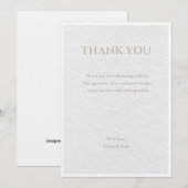 Luxuriöse Beige & Gold Hochzeits-Dankeskarten | El Einladung (Vorne/Hinten)