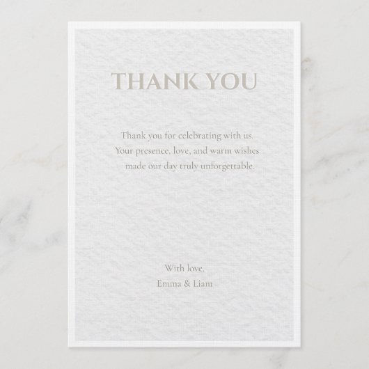 Luxuriöse Beige & Gold Hochzeits-Dankeskarten | El Einladung (Vorderseite)