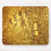 Luxuriöse, beliebte Blumengold Glitzer Geschenke Mousepad (Vorne)