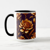 Luxuriöse Big Gold Rose Moderne Kollektion Briefka Tasse (Links)