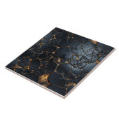Luxuriöse Black and Gold Abstrakt Fliese (Seite)