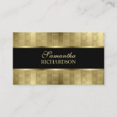 Luxuriöse Black and Gold Squares Beruflich Visitenkarte (Vorderseite)