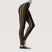 Luxuriöse Black and Gold Streifen Leggings (Rechts)