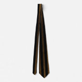 Luxuriöse Black and Gold Streifen Neck Tie Krawatte (Rückseite)