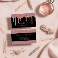 Luxuriöse Black and Rose Gold Sparkle Glitzer Trop