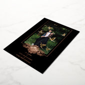 Luxuriöse Black Blüh Chic Rose Gold Folieneinladung (Gedreht)