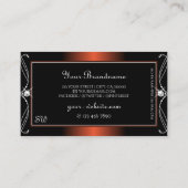 Luxuriöse Black Copper Sparkle Jewels Initials Ver Visitenkarte (Rückseite)